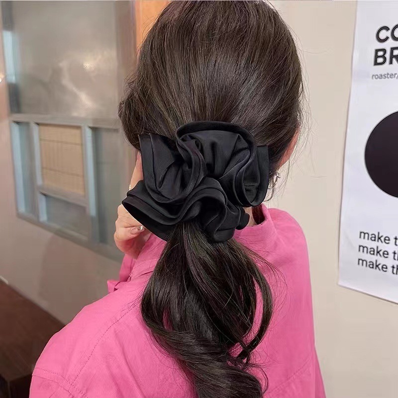 Oversized Scrunchies, Elastic Hair Bands, Black - Image 3