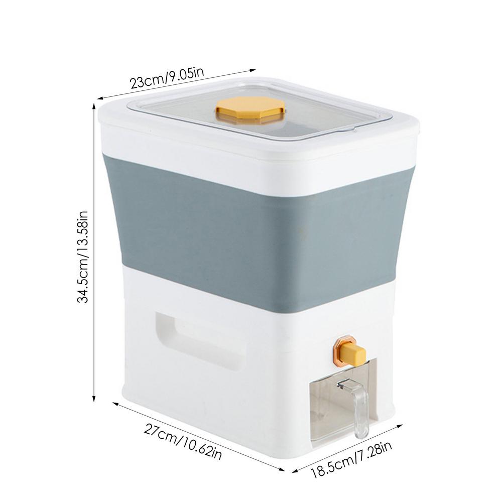 24.2L Rice Storage Container Multi Use Grain Cereal Dispenser Bucket - Image 4