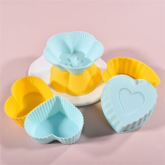Silicone Cake Mold Muffin Cup Heart-shaped Butterfly Baking Molds
