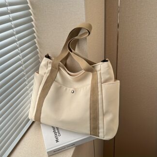 Simple Colorblock Shoulder Bag, Large Capacity