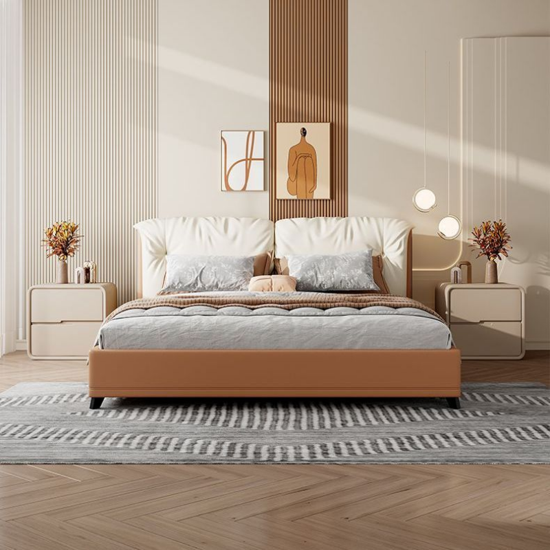 Cream Solid Wood Bedside Cabinet Simple Modern - Image 3