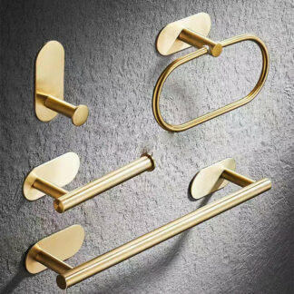 Stainless Steel No Drilling Self-adhesive Towel Bar Paper Holder