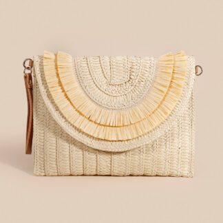 Straw Woven Summer Women's Flip Clutch