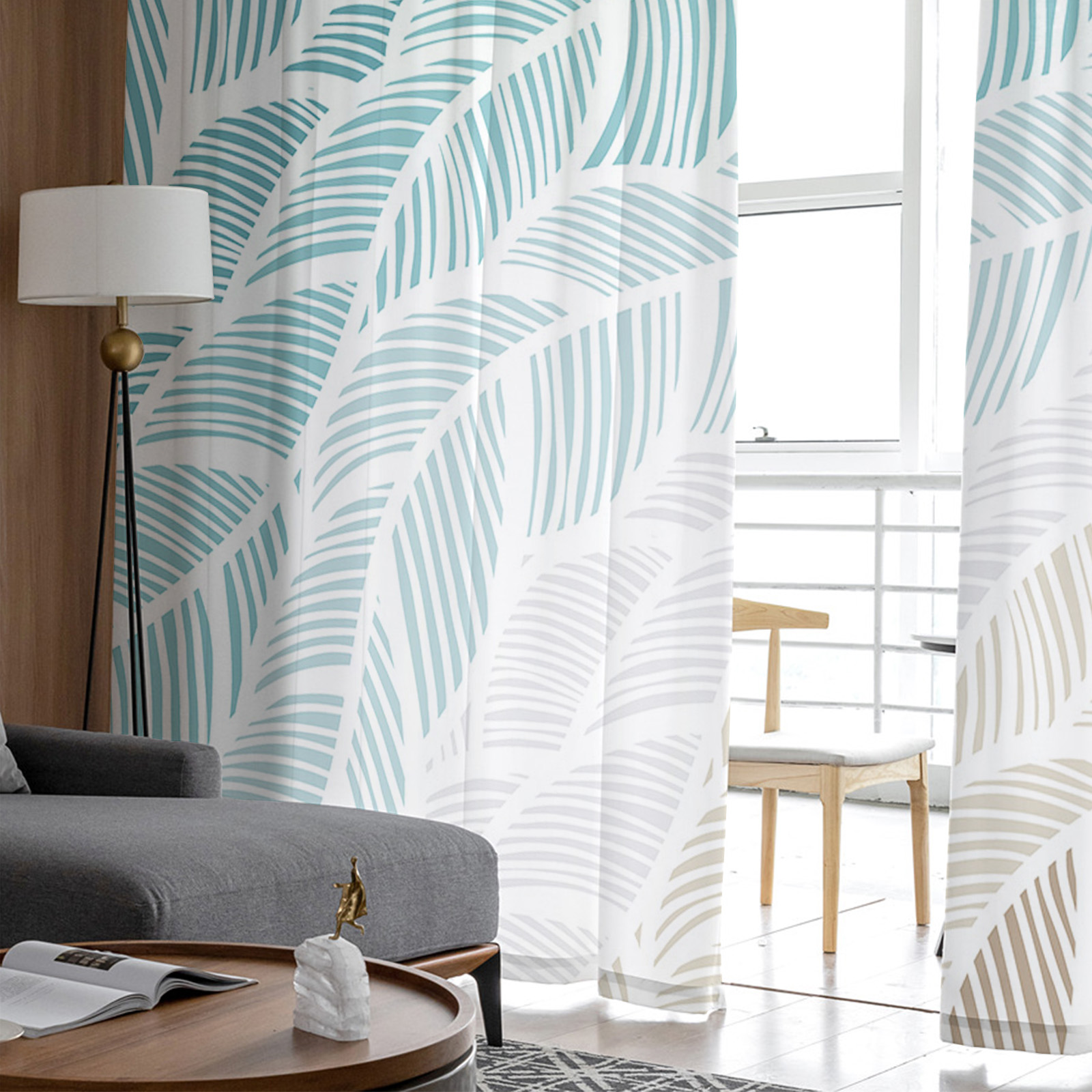 Summer Beach Texture Voile Sheer Curtains - Image 4