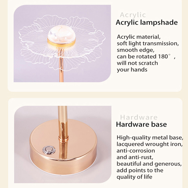 Table Lamp Retro Gold Acrylic Butterfly LED Desk Lamp - Image 3