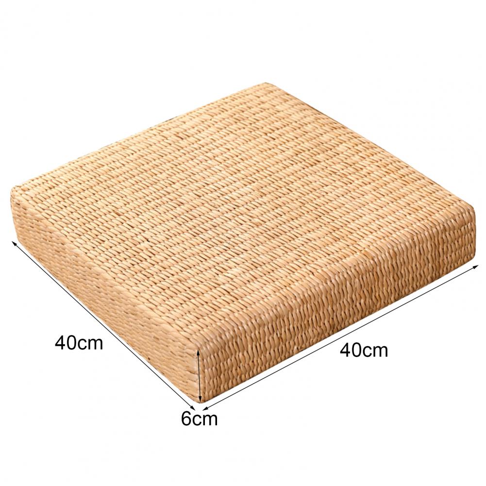Japanese Style Square Flat Seat Tatami Straw Cushion - Image 6