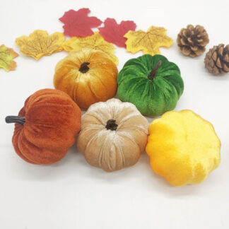 Set of 5 Random Flannel Pumpkin Decor Supplies