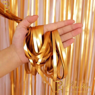 Glossy Gold Glitter Tassel Backdrop Party Decoration