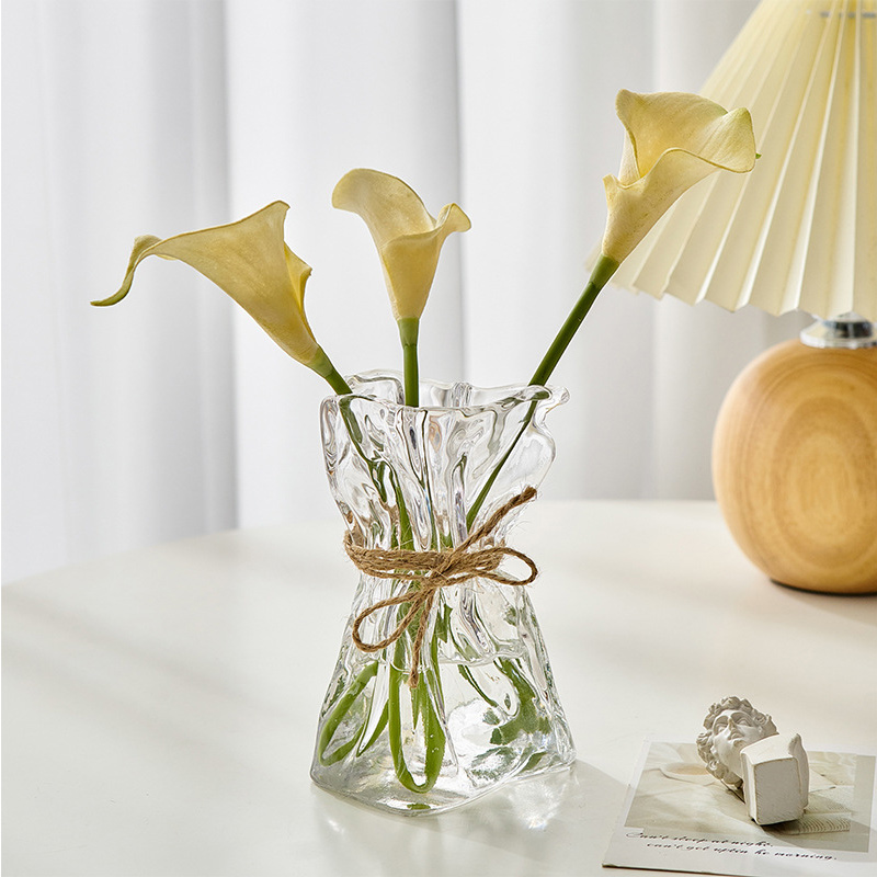 Transparent Luxury Glass Flower Vase Home Decoration