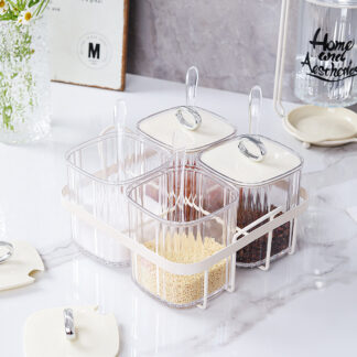 Condiment Cruet Storage Container Spice Rack