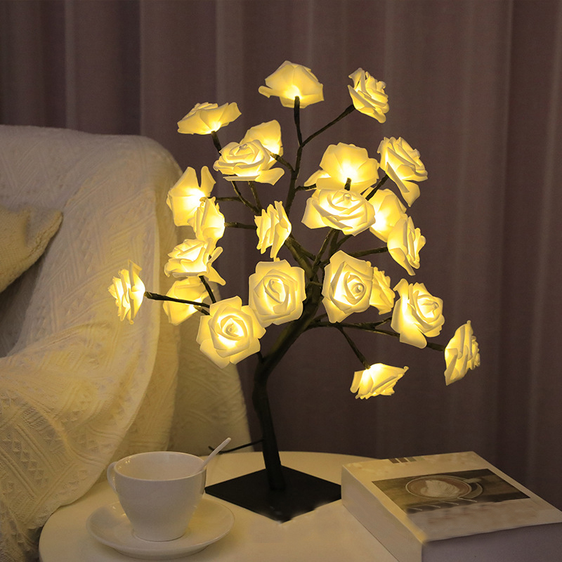 Fairy Night Light Rose Lamps LED, USB