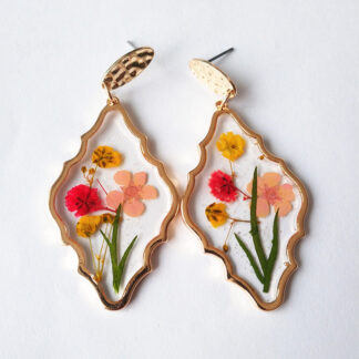 Luxury Unique Vintage Natural Dried Flower Earrings