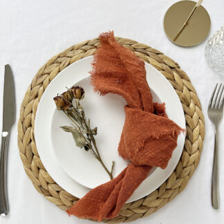 30pcs Rust Retro Gauze Cotton Napkin