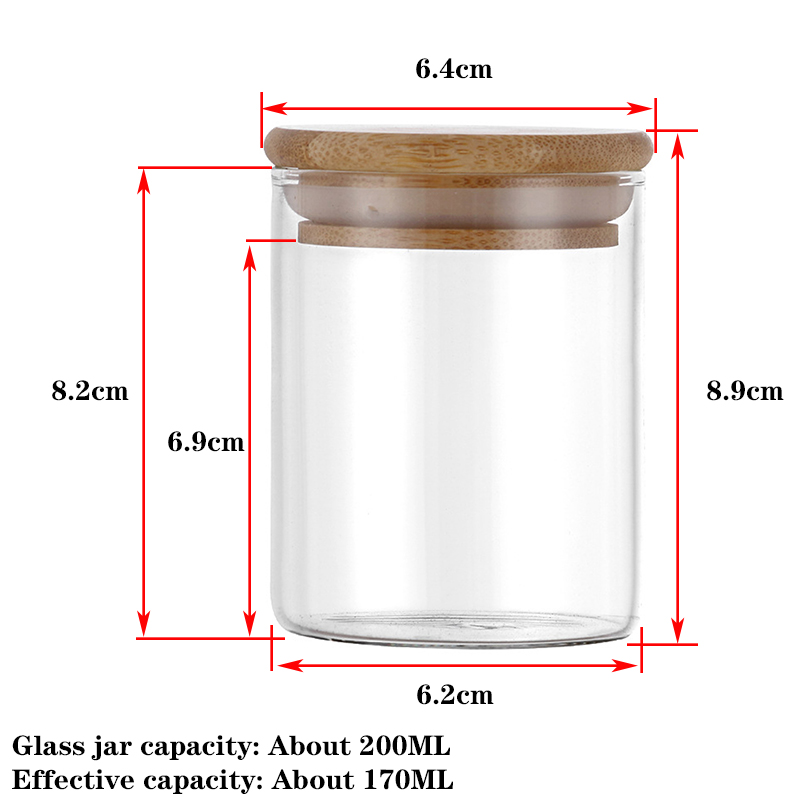 6.2*8.2 Portable Kitchen Glass Small Airtight Storage Jars - Image 4
