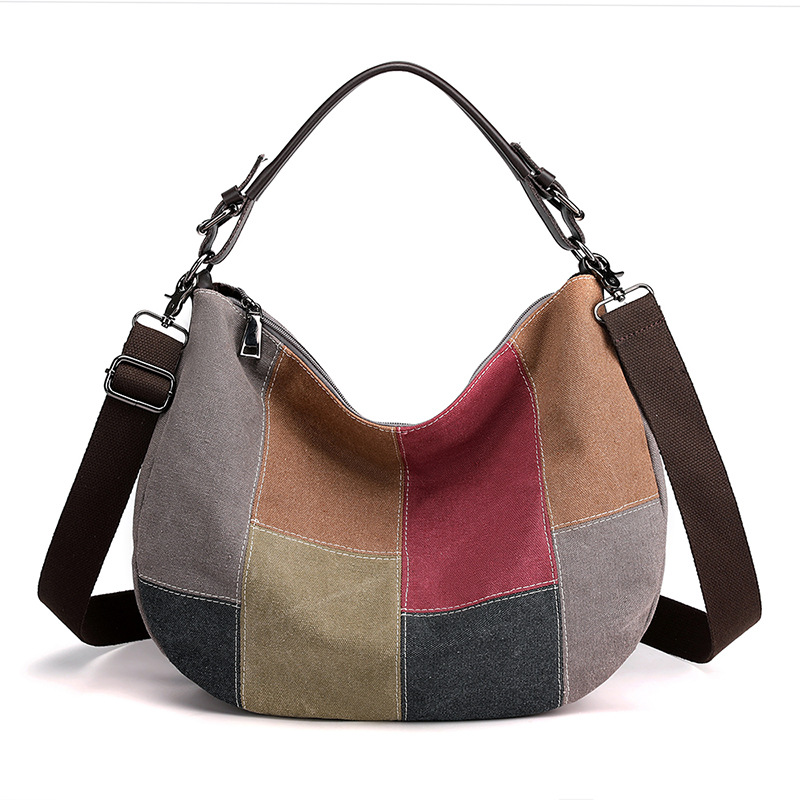 Women's Canvas Large Capacity Shoulder Tote Handbag