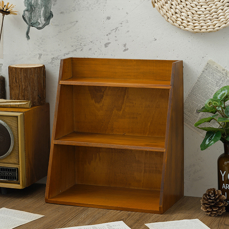 Wood Desktop Shelf Bathroom Storage Rack - Image 5