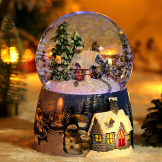 Automatic Snow Falling Christmas Holiday Crystall Ball