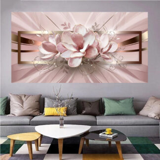Large 5D DIY Orchid Pink Flower Diamond Painting