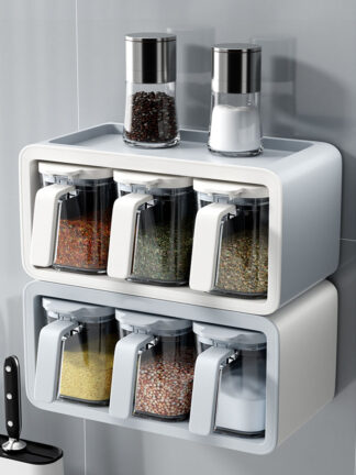 Wall Hanging Kitchen Organizer And Storage Container