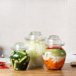 Japan Korea Transparent Glass Kimchi Jar