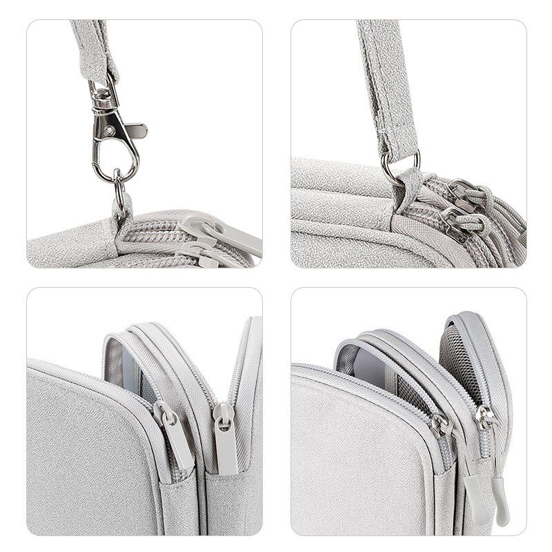 Portable Travel USB Data Cable Organizer Gray Box Bag - Image 6