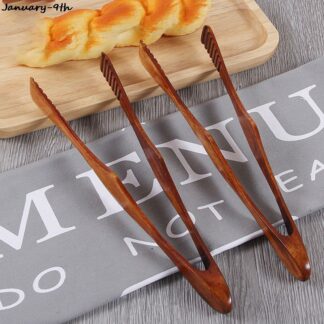 Bamboo Cooking Kitchen Tongs Food BBQ Tool