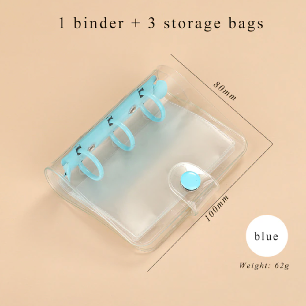 Creative Cute Transparent 3 Ring Mini Loose-Leaf Hand Book - Image 3