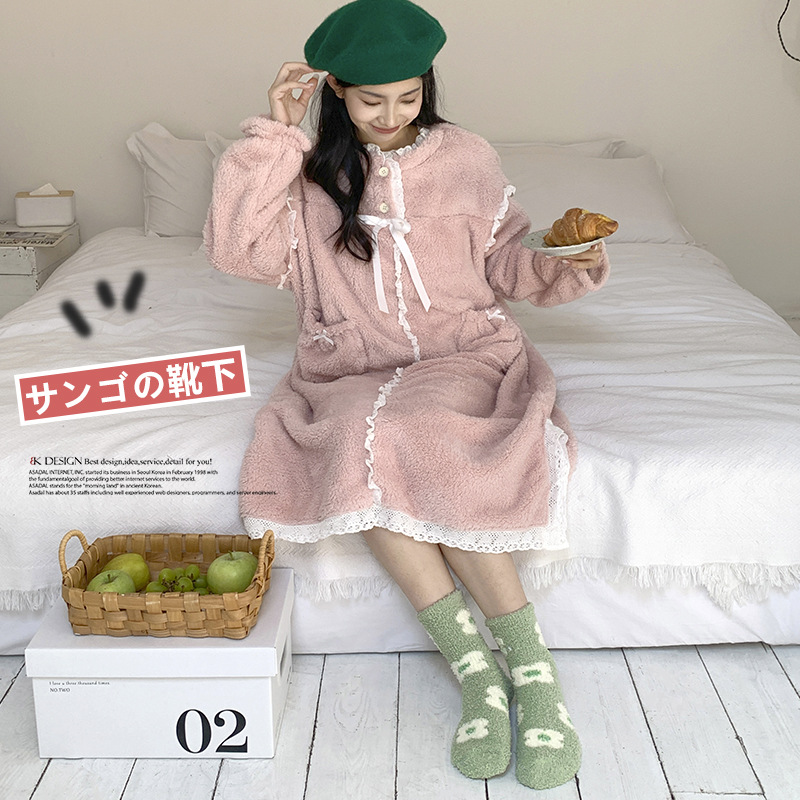 Warm Flower Socks For Women Girls Sleeping Socks - Image 3