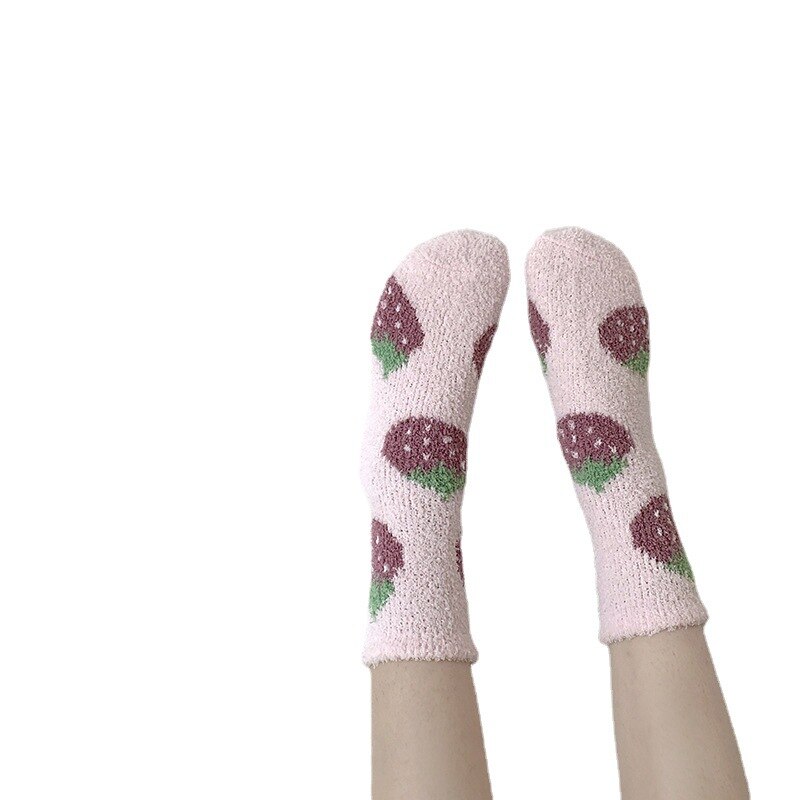 Warm Flower Socks For Women Girls Sleeping Socks - Image 4