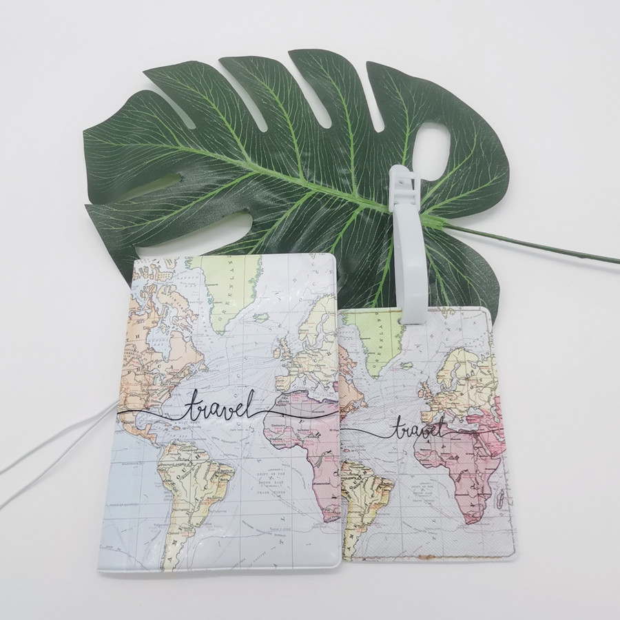 2PCS/Set Travel Passport Cover LuggageTag