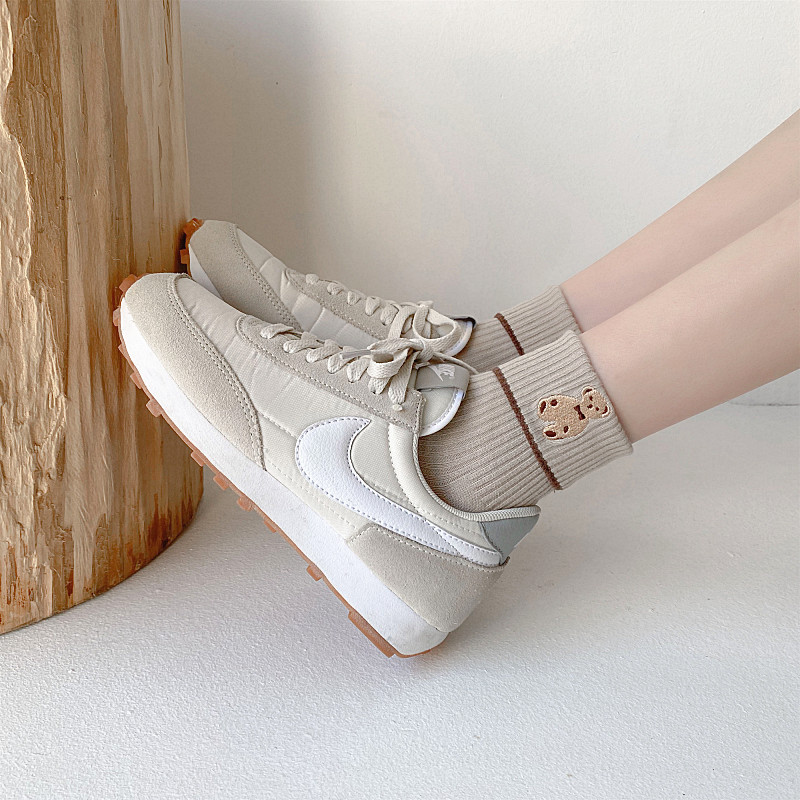 3 Pairs Lot Cartoon Cute Bear Women Cotton Socks - Image 6