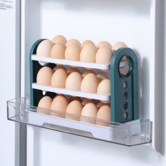 30 Grids Refrigerator Egg Storage Box Rotating Fridge Egg Holder