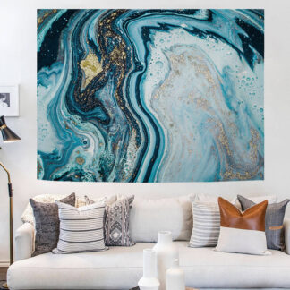 Ocean Blue Marble Wall Hanging