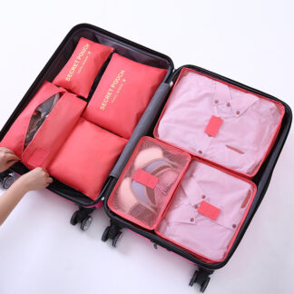 7PCS Travel Clothing Storage Bags Set for Luggage Organizer