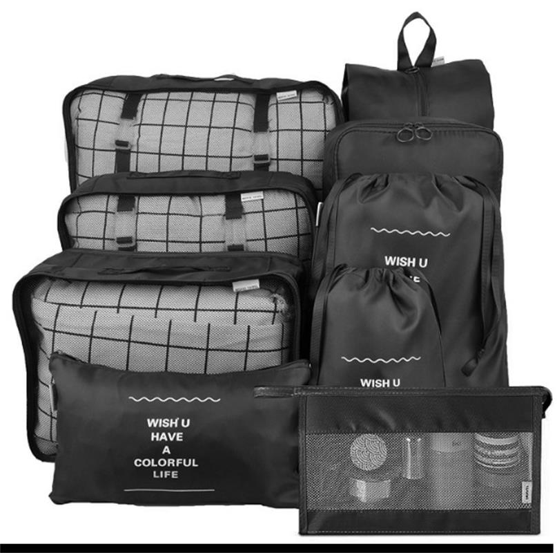 8 Piece Waterproof Large Capacity Travel Storage Bags Set
