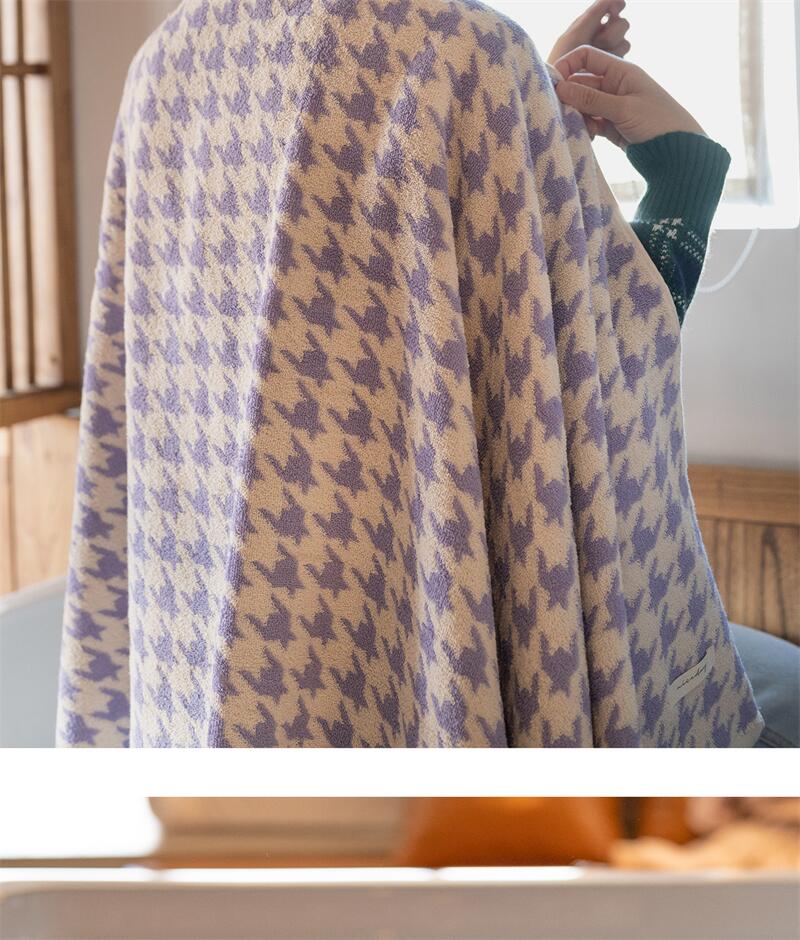 70*140cm Classic Plaid Jacquard Series Soft Pure Cotton Bathroom Towel - Image 3