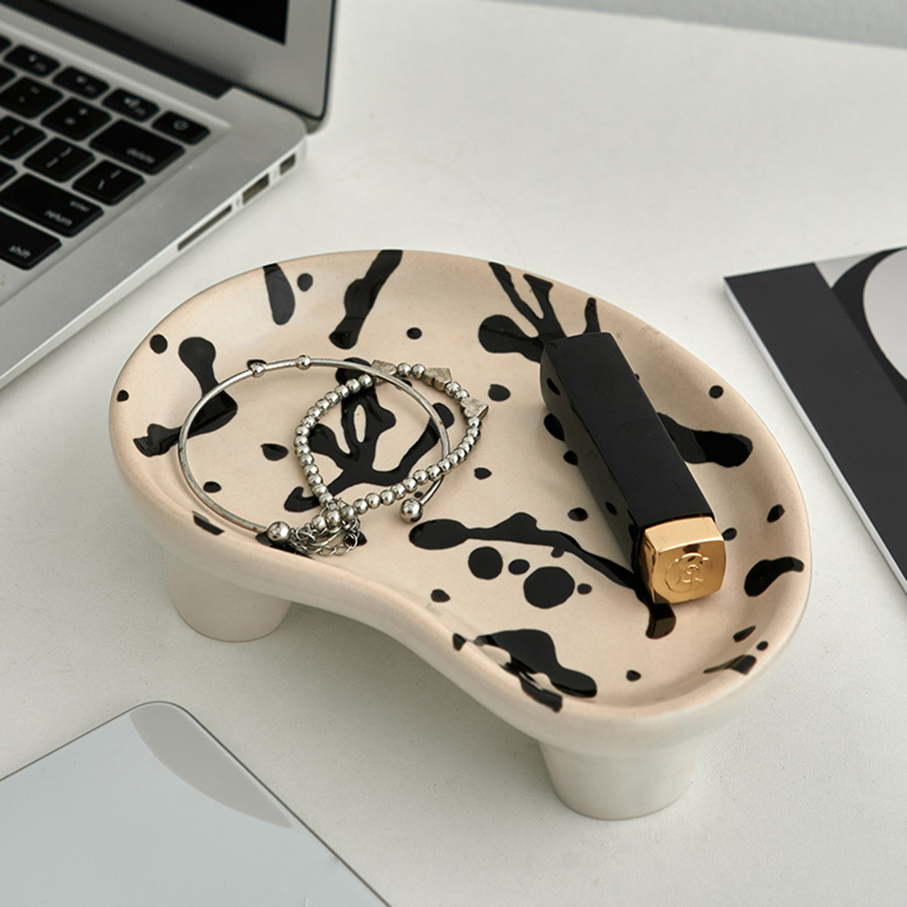 Aesthetic Art Speckle Ceramic Decorative Tray