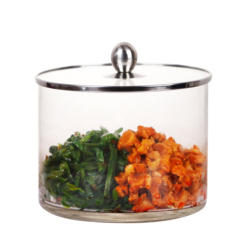 Big Mouth Thick Pickles Glass Jar With Lid Kitchen Pickles Jar - Image 4