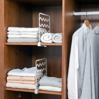 Clothes Organizer Divider Wardrobe Tidy Shelf