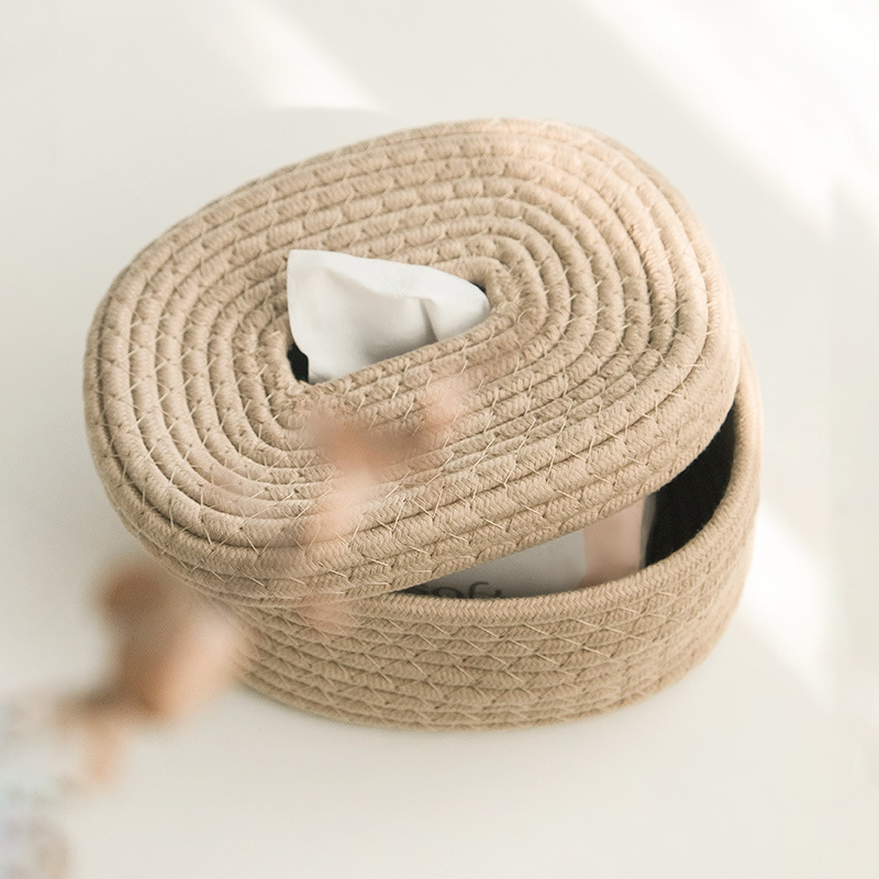 Cotton Rope Woven Tissue Box - Image 3