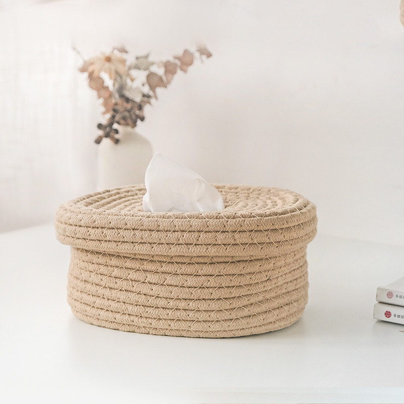 Cotton Rope Woven Tissue Box - Image 2