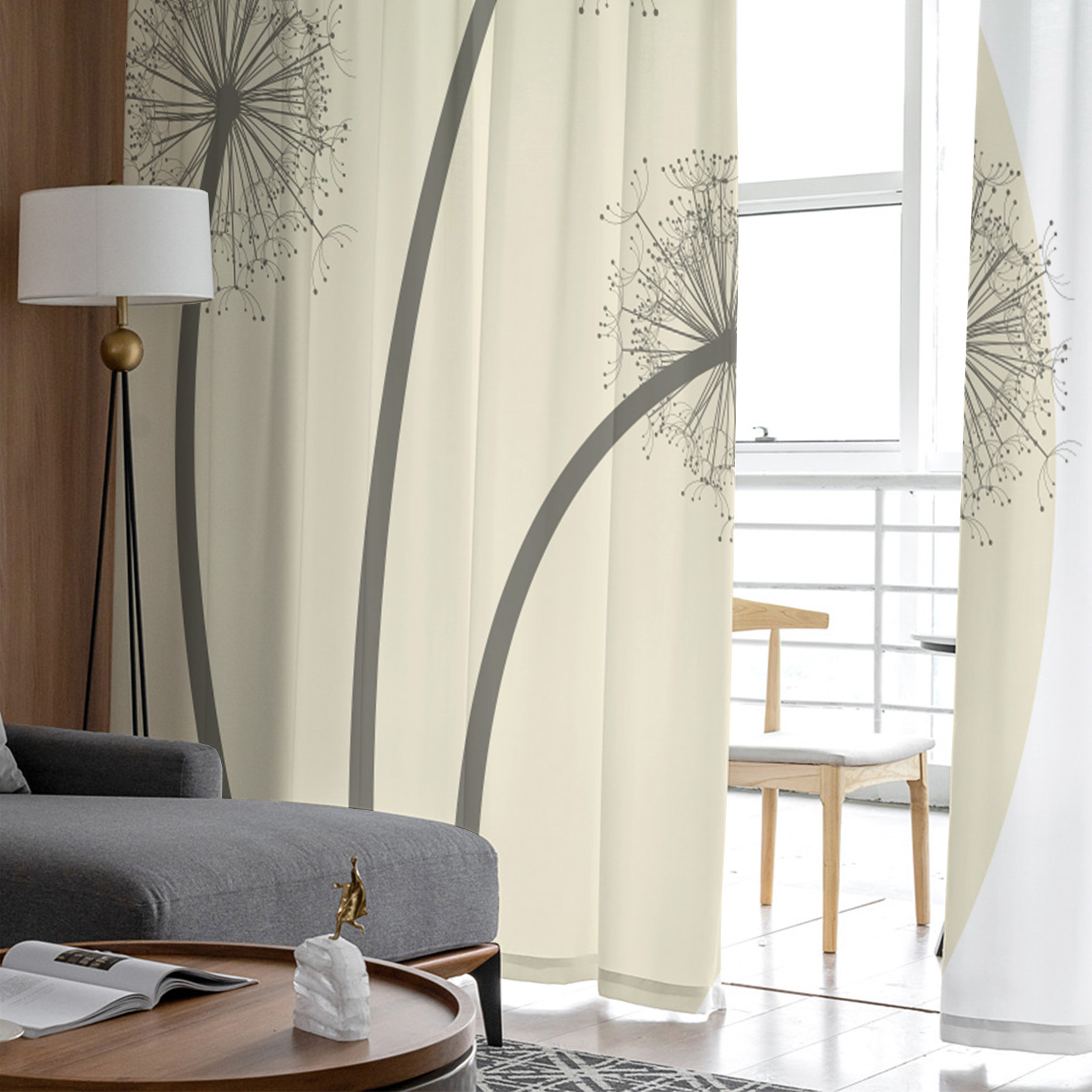 Dandelion Dragonfly Sheer Curtains Window Curtains - Image 3