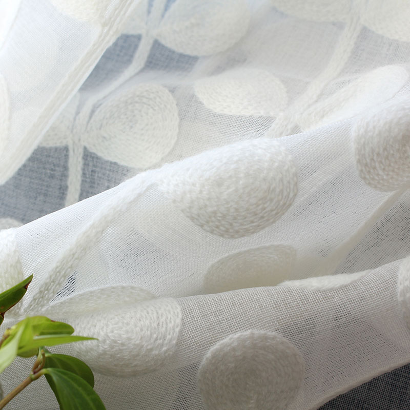 White Tulle Window Curtains For Living Room - Image 4