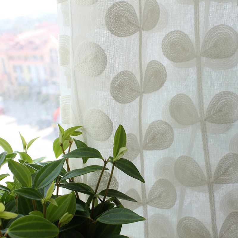 White Tulle Window Curtains For Living Room - Image 5