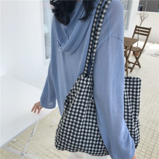 Plaid Fashion Women's Canvas Tote Bags