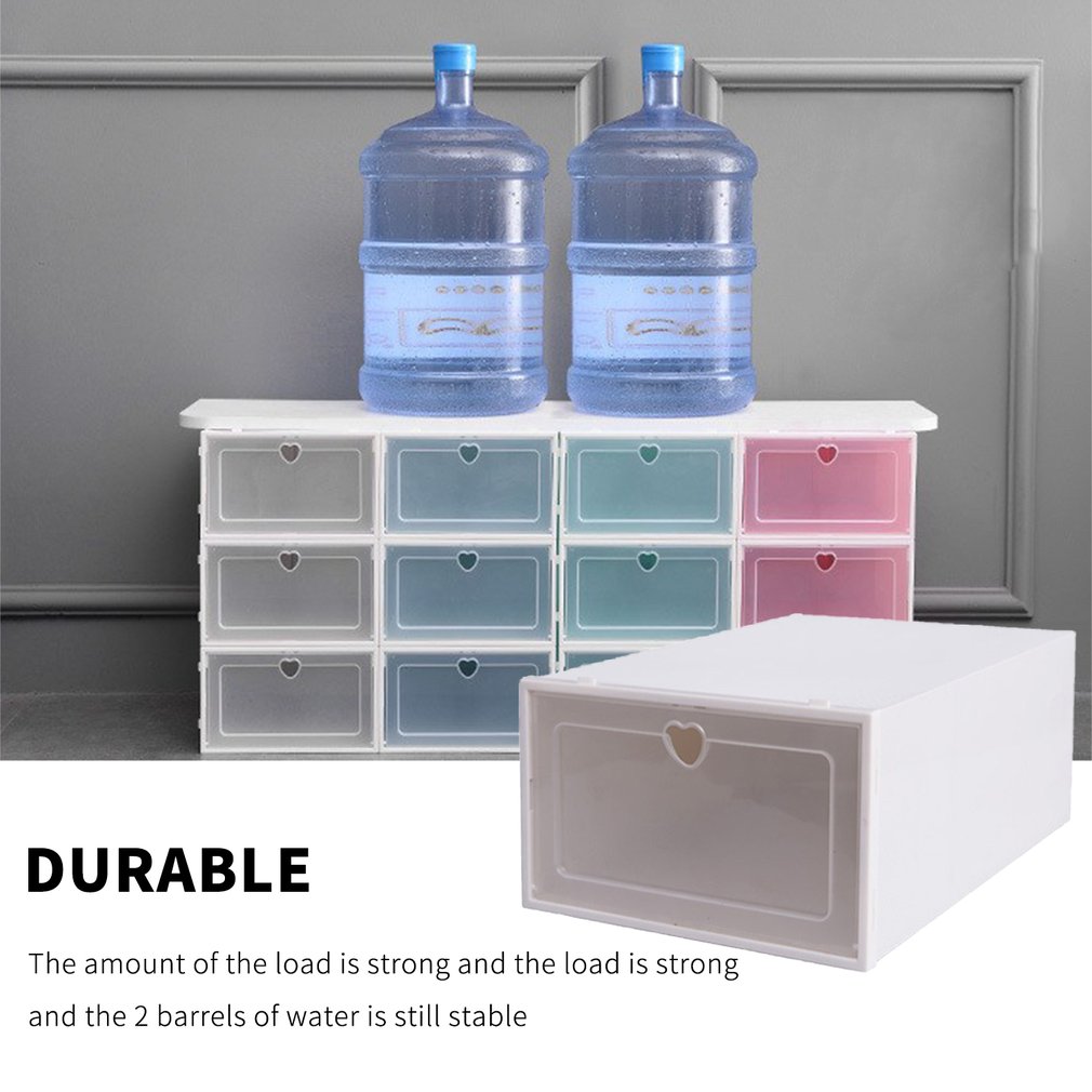 Flip Shoes Box Thickened Transparent Drawer Case Plastic Shoe Boxes - Image 4
