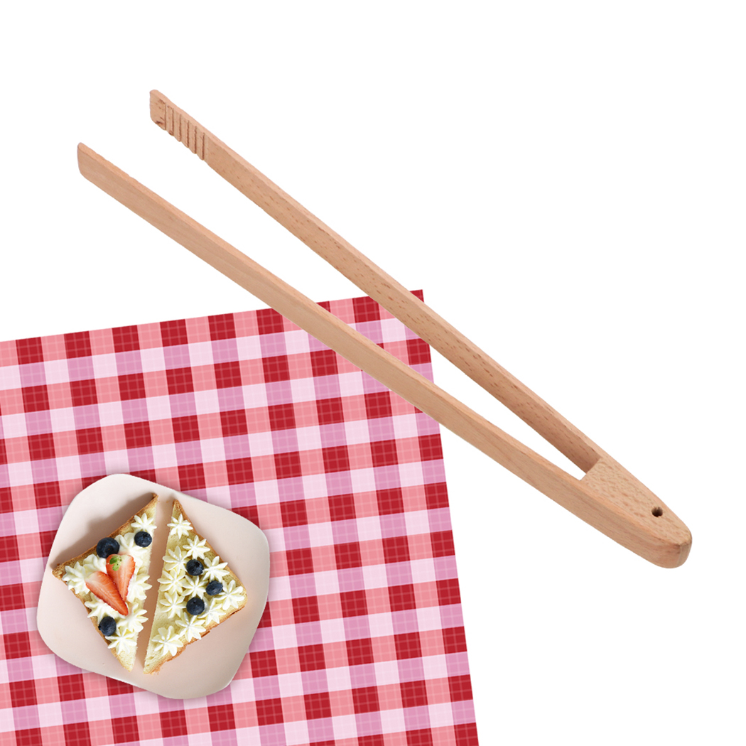 Natural Wood Pastry Clamp Multipurpose Serving Tongs - Image 3