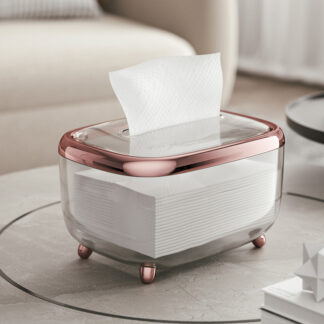 Modern Clear Transparent Tissue Box Cover