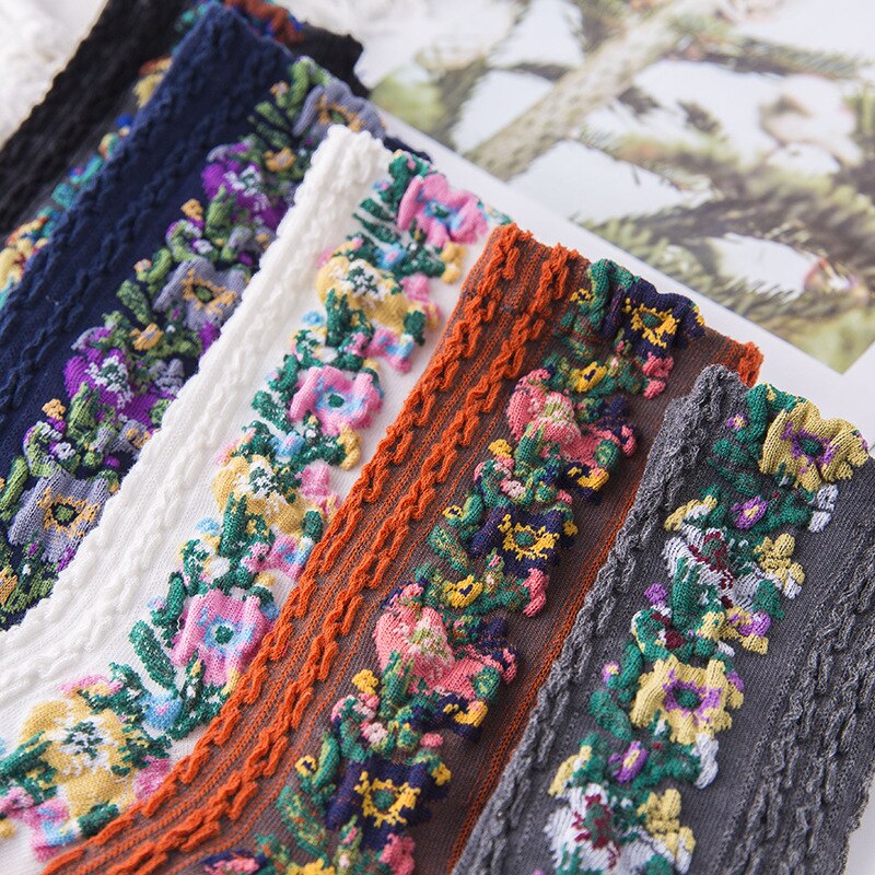 Flower Socks Fashion Retro College Style Lovely Girl - Image 4