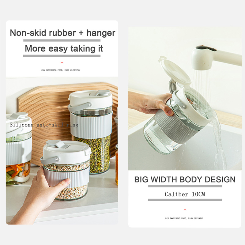 Glass Fermenting Jar With Sealed Lid, Glass Kimchi Pot, Pickling Crock, Food Storage Container - Image 10